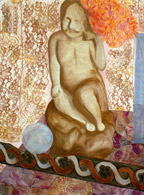 BABY WITH HYDRANGEA  AND GLASS BALL