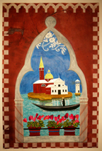 Allison Doherty:  Laguna Series #4 (Cyclamen & Lace)